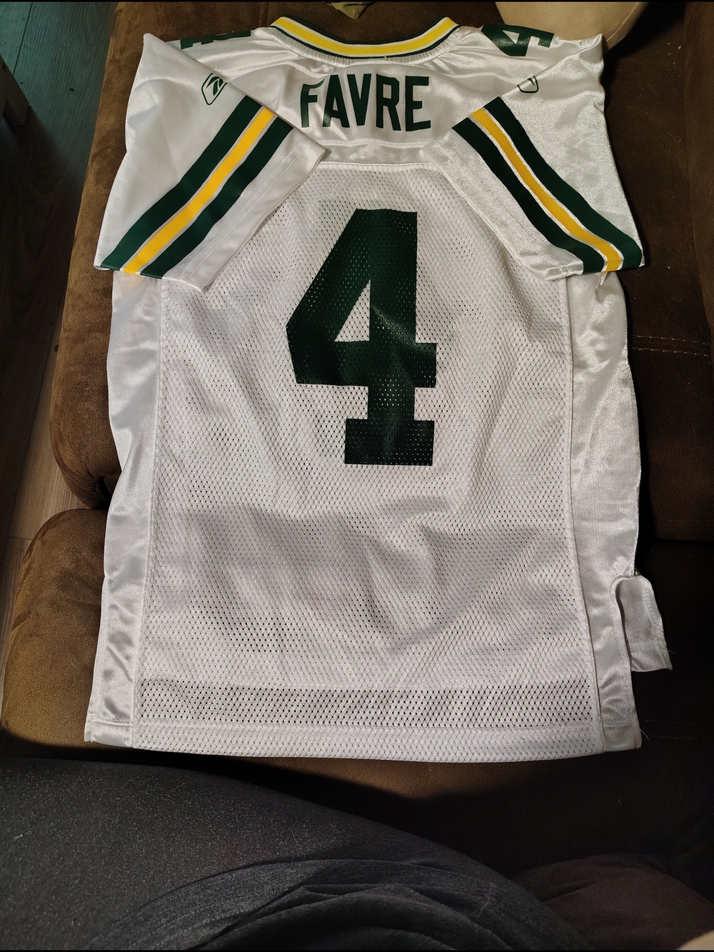 Reebok White NFL Mesh Jersey with Blue Label